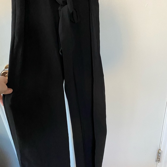 Deep V Black Jumpsuit - Picture 6 of 8